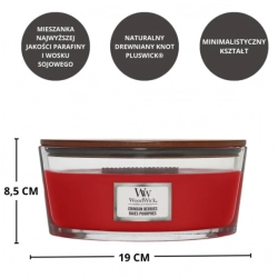 WoodWick Crimson Berries świeca zapachowa z drewnianym knotem 453,6 g